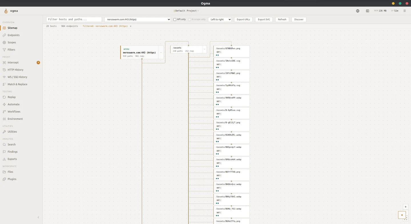 Sitemap in light mode